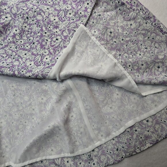 J. Peterman Women's Silk Midi Dress Size Large Floral 100% Silk - Picture 8 of 9